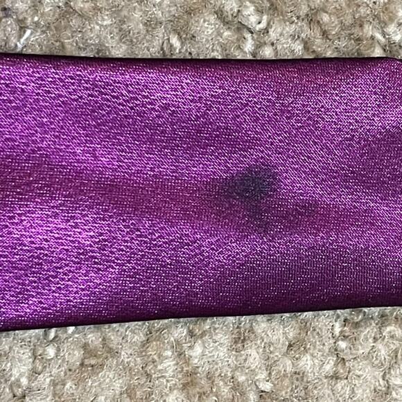 Jhane Barnes Purple Mesh Overlay Tie Formal Gala Silk Blend 3” Necktie - Picture 6 of 7